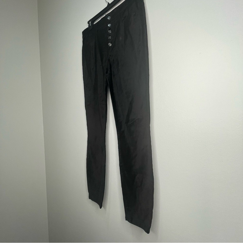 7 For All Mankind Black Velvet Button Fly High Rise Skinny Jeans Size 29 - Picture 4 of 10
